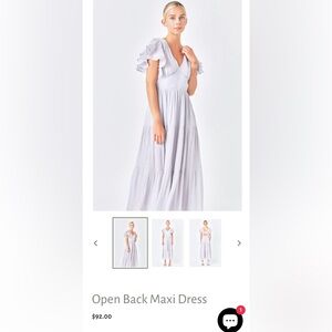 Endless Rose Shimmering Silver Dress